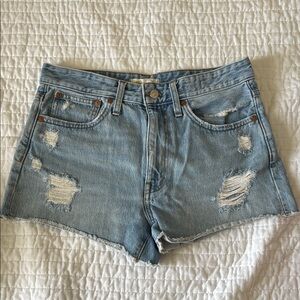 Distressed Denim Shorts